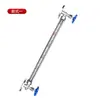Medidor de Nível de Líquido Tipo Tubo de Vidro para Tanques, Piscinas e Caldeiras com Placa de Escala com Rosca de Flange e Válvula de Torneira