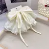 Grampo de Cabelo Romântico e Doce com Laço de Renda, Prendedor de Rabo de Cavalo Meio Preso Fashion e Versátil para Meninas, Grampo de Cabelo de Alta Qualidade