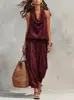 Novo Conjunto Feminino Europeu e Americano Transfronteiriço 2026: Elegante Conjunto de Colete Plissado para o Trabalho e Calça Casual