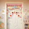 Casa de Frutas Nuvem Estilo Menina Vários Cômodos Decoração Suave Cortinas Divisória de Quarto Cortina de Porta Cortina Pendurada Feng Shui Cortina Meia Porta Cortina