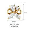 Brincos de liga de titânio F136 para mulheres, populares na Europa e América, joias para piercing corporal, pircings de flor para lábio, pircings para língua, joias em estoque para atacado