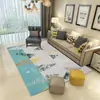 Suministrado directamente por el fabricante, alfombra impresa geométrica simple para sala de estar y dormitorio, felpudo para pasillo con diseño nórdico