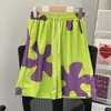 Pantalones Cortos Lindos de Dibujos Animados de Moda para Hombre Verano 2025 Sueltos Talla Grande Secado Rápido Pantalones de Playa de Cinco Puntos Pijama para Usar Afuera
