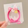 Estilo Coreano Flor Redonda Perla Niños Goma para el Cabello Moda Color Caramelo Atmósfera Goma para el Cabello Colorida Duradera Bebé Goma para el Cabello Accesorios para el Cabello