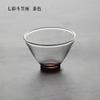 Venta al por mayor del fabricante Taza de té de vidrio de colores Taza de té de flores Taza de té pequeña Tazón de té Taza de color de vidrio de borosilicato alto
