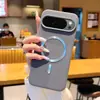 Compatible con Funda Magnética para Teléfono Google Pixel 11ProXL Google 10A Marco Metálico para Lente Funda Protectora de Cuero