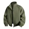 Nueva Chaqueta Bomber Vintage de Trabajo con Cuello Alto para Hombre de Primavera y Otoño, Chaqueta Casual Versátil Corta Holgada Estilo Americano en Stock
