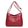Bolsa Feminina Transversal da Moda 2026, Bolsa de Ombro Transversal para Senhoras, Bolsa de Couro Macio para Mães de Meia-Idade