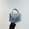 Bolsa de Gelatina Transparente 2025 Nueva Bolsa Cuadrada Pequeña de Moda Versátil Bolso de Mano de Alta Gama Bolso Cruzado Bolso Pequeño