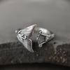 Anillo de Plata Tailandesa 925 Plata Tailandesa Vintage Antiguo Aro Abierto Anillo Moda Femenina Vintage Ajustable Étnico Hecho a Mano