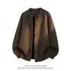Nuevo cárdigan de punto estilo perezoso Otoño/Invierno 2026, cuello redondo, casual, talla grande, holgado, cómodo, versátil, suéter de manga larga