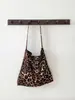 Corea del Sur Dongdaemun Bolso de Hombro de Pana Bolso de Hombro de Leopardo Bolso de Tela Bolso Cruzado Estrella Moda Bolso de Compras
