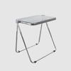 Mesa Dobrável de Acrílico Mesa Moderna para Estudo em Casa Mesa de Escritório Quarto Mesa de Cabeceira e Cadeira Combinação Mesa Portátil Dobrável