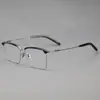 Armações de Óculos Leves de Titânio Puro para Homens e Mulheres, Armações Titanium Browline, Armações de Acetato, Podem Ser Equipadas com Lentes de Grau para Miopia