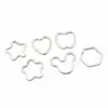 Llavero de Forma Especial Corazón Estrella de Cinco Puntas Flor de Ciruelo Mickey Hexágono Anillo de Metal para Llaves Adorno Hebilla de Anillo