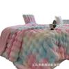 Manta toscana de imitación de conejo, manta de terciopelo con burbujas, manta gruesa de doble cara para la siesta en la oficina, funda de sofá.