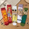 Meias Masculinas Fabricante Quatro Estações Luffy Anime Zoro Meias Femininas Modernas Meias Masculinas One Piece Amazon Ins Meias de Comércio Exterior