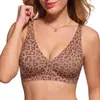 Sutiã de gelo com estampa de leopardo personalizado para comércio exterior TK Amazon mais vendido para mulheres, lingerie plus size, fábrica de lingerie de origem transfronteiriça
