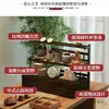 Rack de Armazenamento de Conjunto de Chá de Mesa Chinês Pequeno Rack de Armazenamento de Tigela de Chá de Madeira Não Sólida Rack de Colocação de Chá para Sala de Chá