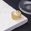Anillo Europeo y Americano Transfronterizo de Diamante Completo para Mujer, Apertura de Circonita de Gama Alta de Nicho, Anillo Ajustable, No se Desvanece, Venta al por Mayor Versátil