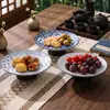 Elegante y creativa bandeja de té y pasteles de pie para uso doméstico, plato de cerámica para frutas y pasteles, juego de té estilo Zen y bandeja de servicio para invitados