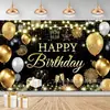 Fondo de fiesta de cumpleaños nuevo transfronterizo 2027, fondo de decoración festiva con diseño de globo y pastel de cumpleaños impreso en alta definición