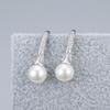 Nuevo S925 Plata Esterlina Transfronterizo Gancho para Oreja de Perla Estilo Coreano Simple Moda Micro-incrustado Circonita Aretes DIY Soporte Vacío Joyería