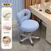 Silla de Maquillaje para Habitación de Niñas, Taburete de Tocador Moderno Minimalista, Silla de Manicura de Lujo Ligero de Alta Gama para Celebridades de Internet con Respaldo