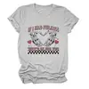Europeo y Americano Nuevo Día de San Valentín Personalizado Manga Corta si Tuviera Sentimientos Versátil Cuello Redondo Trendy Camiseta