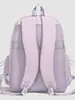 Serie de Colores Sólidos Suaves Mochila Fresca y Sencilla Estilo Ins Coreano para Niñas, Adecuada para la Escuela, Vacaciones y Viajes, Mochila de Almacenamiento Multiusos