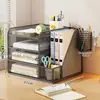 Suporte de mesa para livros para organizar livros, uma ferramenta mágica de armazenamento para estudantes do ensino médio e crianças, porta-livros para mesas e prateleiras