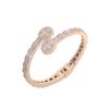 Pulsera hip-hop nueva transfronteriza de AliExpress, pulsera abierta de circonita con dije ovalado de diamantes completo