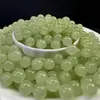 Venta al por mayor en stock Cuentas Sueltas de Jade Hetian Color Uva, Cuentas Color Uva Verde Jade para Hacer Joyería DIY, Pulseras, Collares