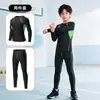 Uniforme de Basquete Infantil Youyou Camada Base Roupa de Treino Justa Secagem Rápida Meninos Pular Corda Corrida Roupa para Fitness Conjunto Esportivo