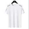 Camiseta Masculina de Seda de Gelo de Secagem Rápida com Manga Curta, Top Esportivo de Malha para Verão, Roupas Casuais de Verão, Camiseta Elástica