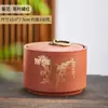 Bote de Arcilla Púrpura para Té con Tapa, Tamaño Pequeño, Sellado, Almacenamiento a Prueba de Humedad para Té Pu-Erh, Empaque de Té para Uso Doméstico
