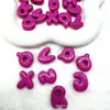 Accesorios de Cuentas con Letras de Agujero Grande Versión Q de Acrílico para Bolsos Hechos a Mano DIY Cadena para Teléfono Llavero Materiales Cuentas Sueltas