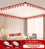 Set de Decoración de Habitación de Boda para la Decoración del Techo del Novio, Nuevo Dormitorio y Sala de Estar de la Novia, Decoraciones Colgantes con Caracteres de Doble Felicidad, Guirnaldas de Boda