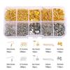 10 Boxed Ear Gancho Anel Único Orelha Agulha 9-pin Tampões de Ouvido terno K Ouro Artesanal DIY Brincos Acessórios Ferramentas