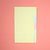 Papel divisorio accesorios para páginas divisoras de página cuaderno de colores A6 índice de clasificación de páginas agujeros planificador de hojas sueltas 6 artículos predeterminados