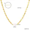 Collares Colgantes de Perla con Chapado en Oro 18K de Acero Inoxidable Más Vendidos en Europa y América, Collares Versátiles de Lujo Ligero, Joyería Geométrica para Mujeres