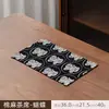 Esterilla de Té Zen Estilo Chino, Esterilla Pequeña de Satén para Té, Esterilla Impermeable de Gama Alta para el Hogar, Esterilla de Secado de Doble Cara para Preparación de Té, Esterilla de Mantel