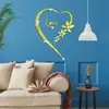 Pegatina de pared de espejo LOVE transfronteriza 3D acrílico tridimensional autoadhesivo para dormitorio, sala de estar, decoración de fondo de TV
