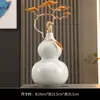Adorno de Calabaza de Cerámica Esmaltada con Acabado de Alta Gama, con un Patrón Azul y Blanco, Adecuado para Sala de Estar, Vinoteca, Oficina o Decoración de Casa Nueva en Estilo Chino Moderno