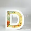 Impresión de inyección de tinta luz de letra LED de madera letra de madera Luz de Noche artesanías de iluminación LED