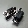 Conector de soquete de porta serial DB9 com núcleo VGA9 fêmea, venda quente, conector d-sub9pin com pé dobrado de 90 graus