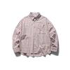 FORN3 primavera 2024 nueva camisa decorativa de bolsillo con combinación de colores camisa japonesa retro de cuadros con solapa y manga larga para hombre