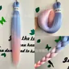 FR trenza fácil Retardante de llama Baja temperatura Seda Trenzas sucias Gradiente marrón gris Venta caliente rusa Trenzas esponjosas suaves