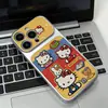 Capa de Celular Gato Cartoon Graffiti Adequada para Apple 17 Pro Max, Alto Apelo Estético para Meninas, Anti-Queda para 16/15 Plus