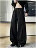 Pantalones de trabajo de estilo americano de corte ceñido con diseño de pliegues para hombre, nueva marca de moda, pantalones casuales holgados de pierna recta ancha